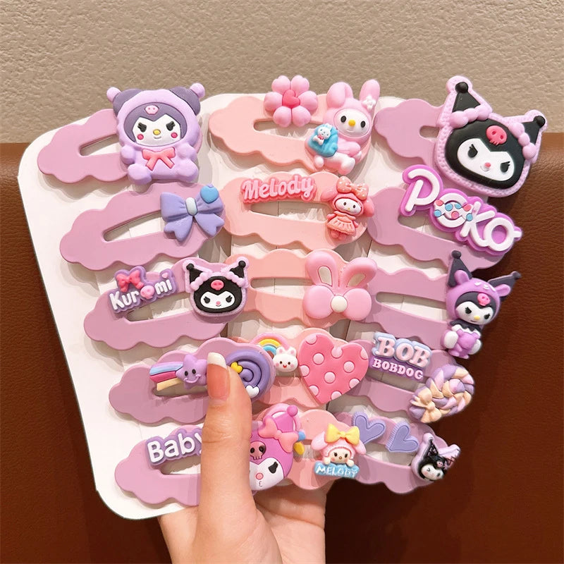 Cute Clownee-themed Cartoon Hair Clips Cute Hair Accessories for Students Side-Swept Bang Clips That Won't Damage Your Hai Qme