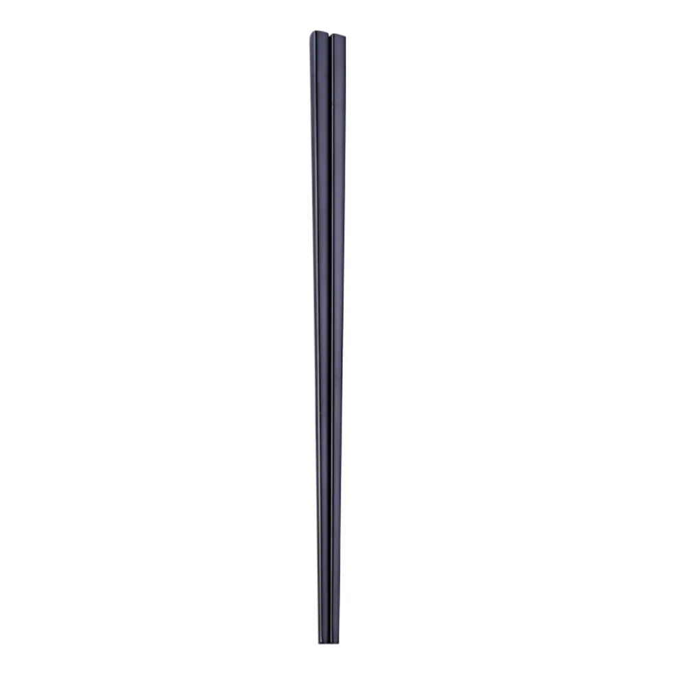 1Pair Stainless Steel Colorful Length Chopsticks Household Anti-slip Round Metal Chop Sticks Protable Outdoor Picnic Tableware Qme Black