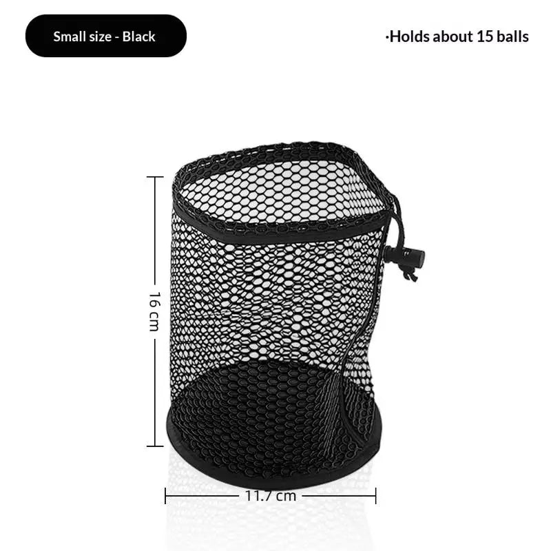 Golf Ball Bag Drawstring Pouch Can Hold 12/25/50 Balls Multipurpose Sports Mesh Net Bag Portable Golf Organizer Golf Accessories Qme S Black
