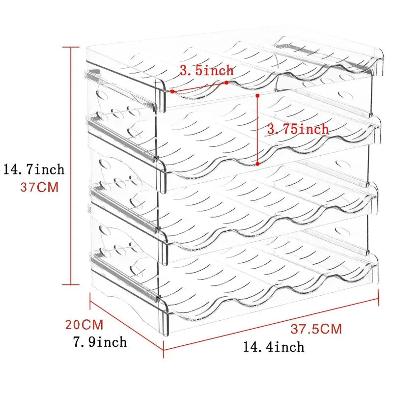 Modular Expandable Cup Storage Rack 2 3 Layers Transparent Organizer Qme
