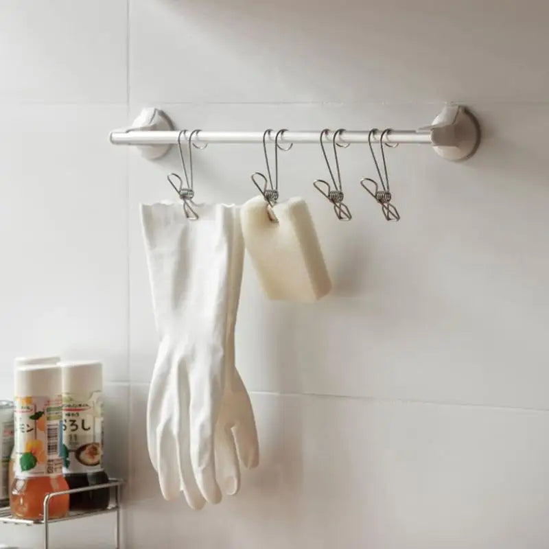 Universal Hanging Clips Offices Kitchens Bathroom Stainless Steel Qme
