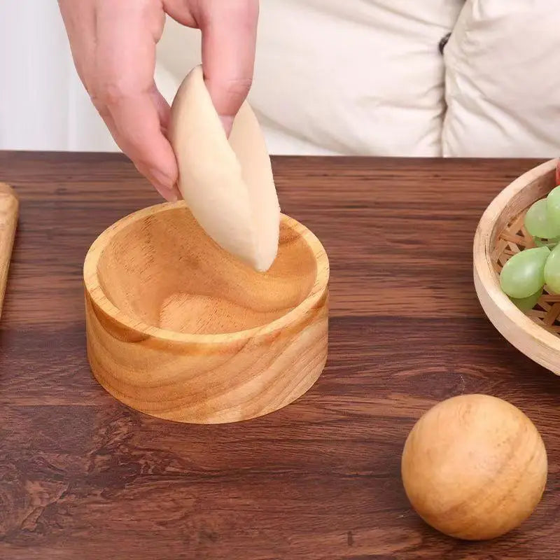 Wood Dumpling Skin Maker Pastry Tool Round Shape Wrapper Making Mold Qme