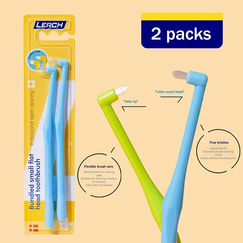 Small Head Single-beam Teeth Cleaning Toothbrush Interdental Brush Qme