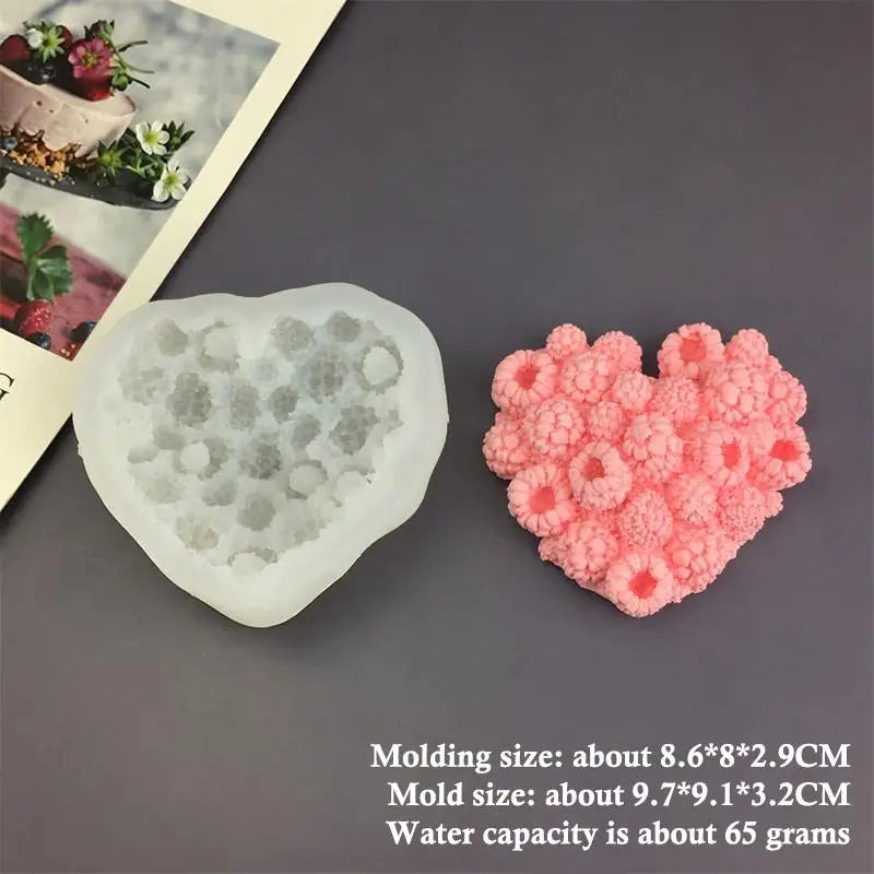 Small Raspberry Mousse Candy Mold Baking 3D Pudding Dessert Chocolate Qme G