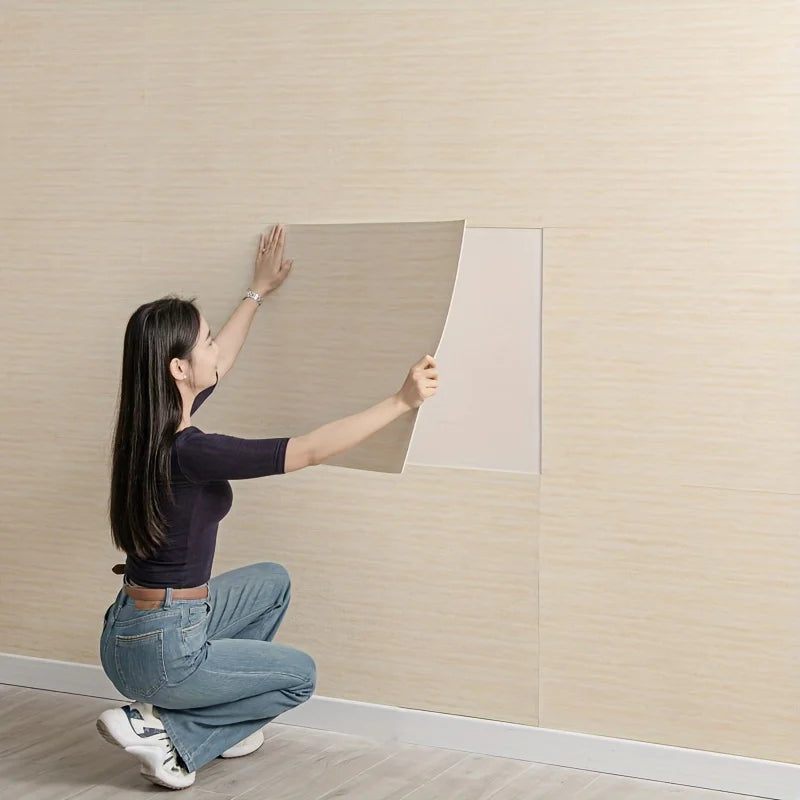 40cm x 3m Soft Ceramic Wall Sticker Self-Adhesive Thickened Foam Wallpaper Perfect for Renovating Living Room TV Background Wall Qme