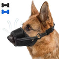 Adjustabl Cotton Dog Muzzle Soft Anti-bite Choking Protection Qme black L
