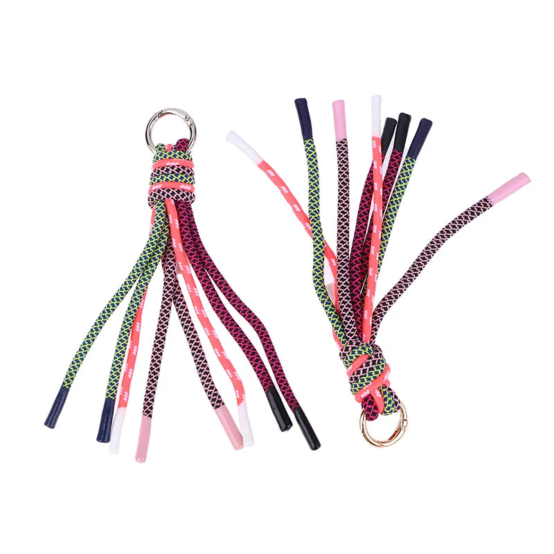 New Hardware Anti-theft Keychain Fashion Bag Accessories Tassel Female Bag Decoration Qme
