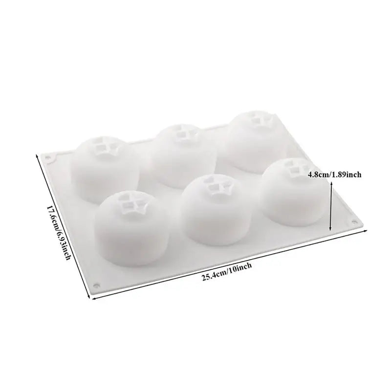 DIY Silicone Baking Mold Chocolate Pudding Bakeware 6 Cavity Qme