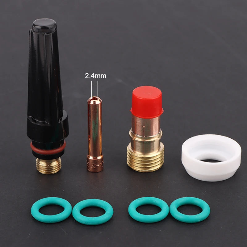 10Pcs TIG Welding Torch Set Glass Cup Kit Welding Nozzles Kit For WP-17/18/26 Welding Torch Accessories Soldering Supplies. Qme