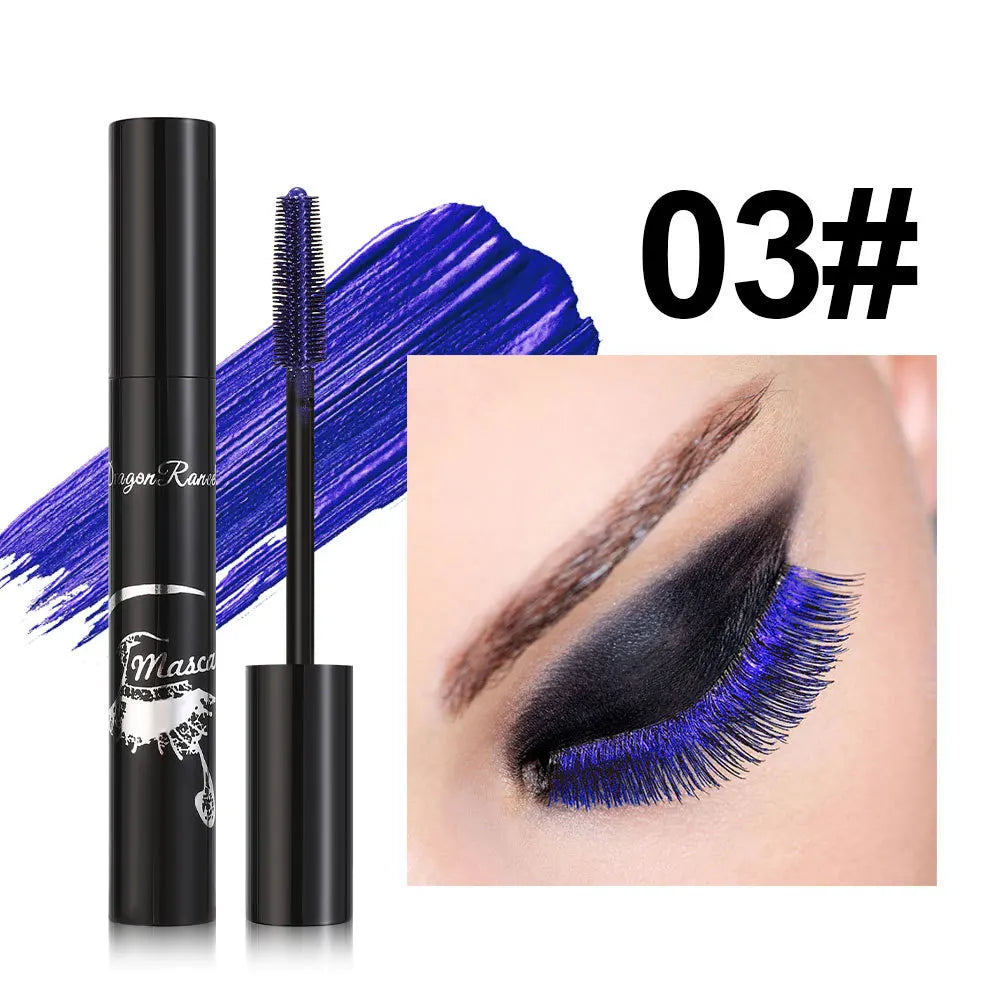 Colorful Volume Mascara Lasting Styling Waterproof Quick Dry Blue Purple Curling Lengthen Long Eyelash Silk Extension Cream Qme 03