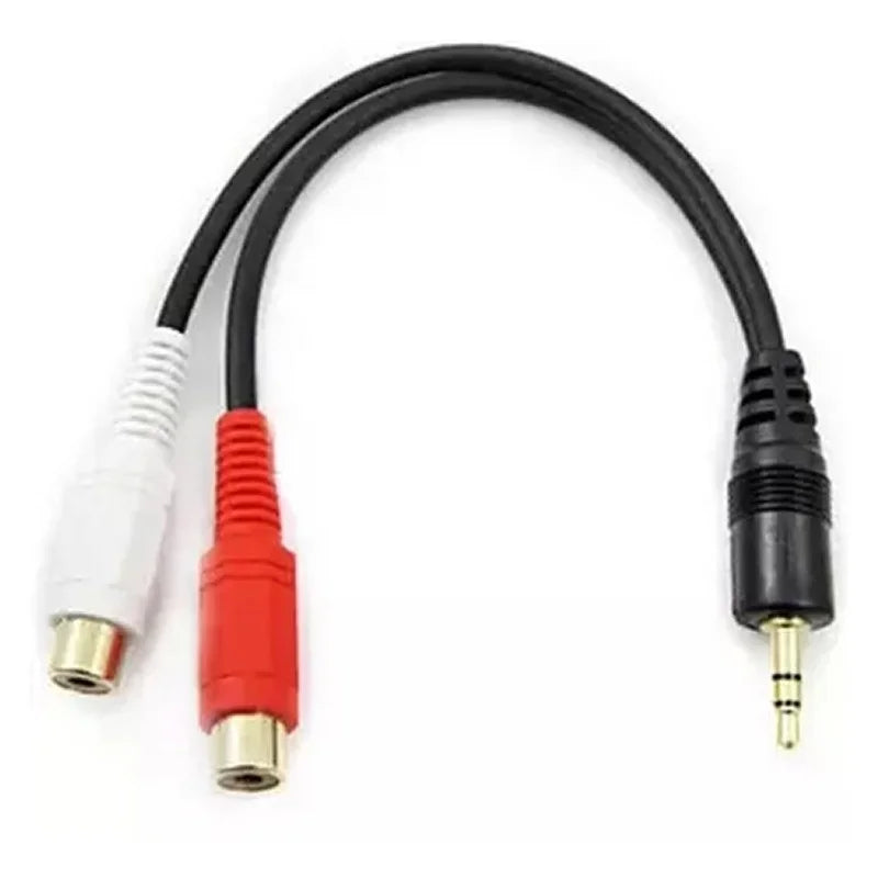 10pcs High Quality Copper 3.5mm Male Jack 3.5 Mm Aux Auxiliary Cable Cord To AV 2 RCA Female Stereo Music Audio Cable Qme