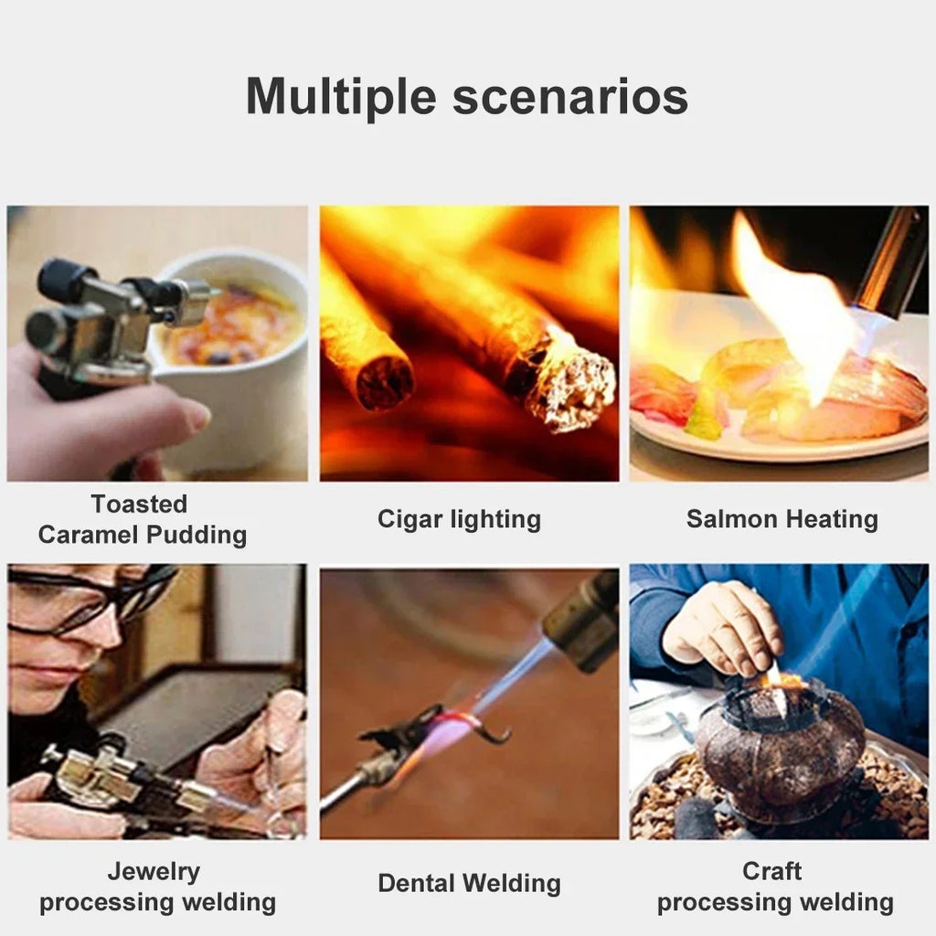 Automatic Ignition Baking Welding Tool Gas Torch Flamethrower Butane Qme