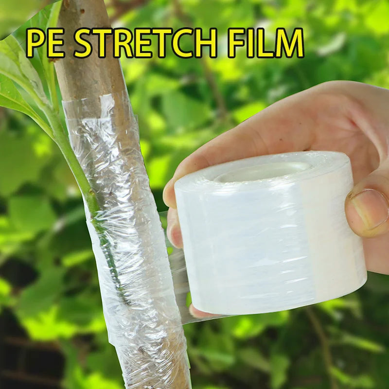 200M 40/60mm Self-adhesive PE Grafting Tape Film Stretchable Garden Tree Plants Seedlings Vine Tomato Grafting Accessories Qme