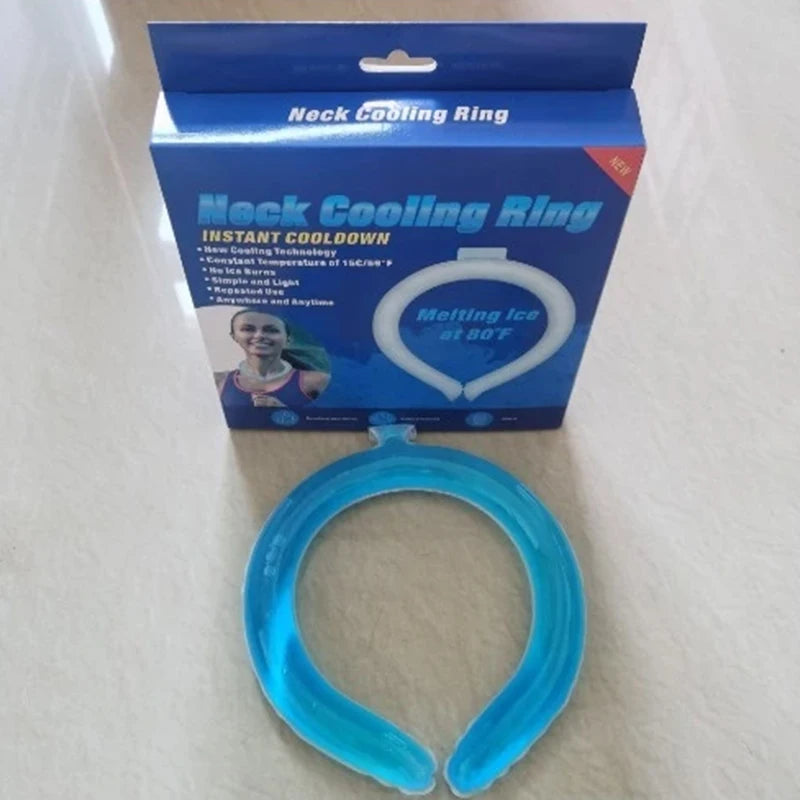 Outdoor Summer Neck Cooler Camping Climbing Cooling Ring Tool Hiking Qme one size blue