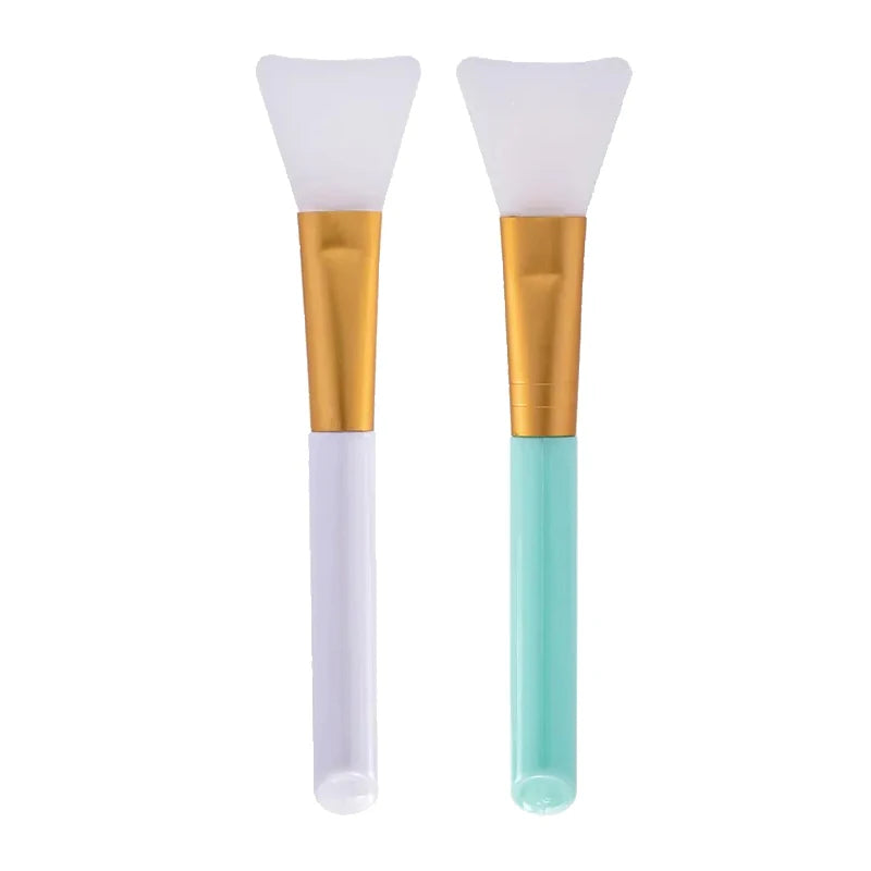 1/2/3/5-pack Silicone Facial Mask Brushes - Mild and Soft, Suitable for All Skin Types, Mud Film Brush DIY Adjusting Beauty Tool Qme White and Green 2pcs