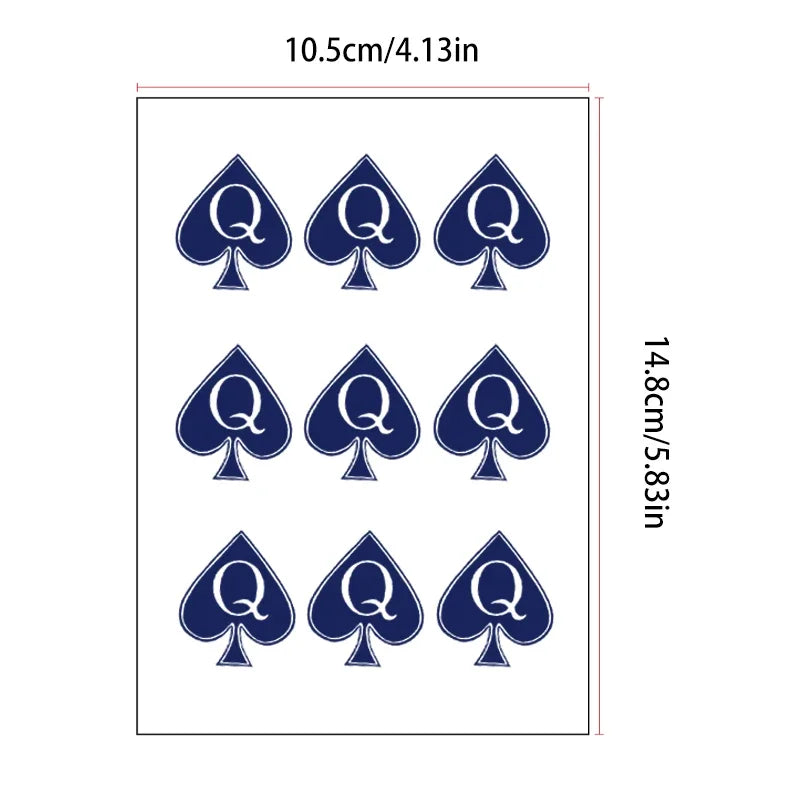 Spade Q tattoo sticker temporary sticker waterproof and long-lasting herbal juice disposable sticker sexy tattoo sticker Qme B-Q