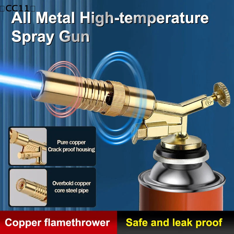 Portable Welding Gas Torch Flame Nozzle Butane Burner Outdoor Camp Qme