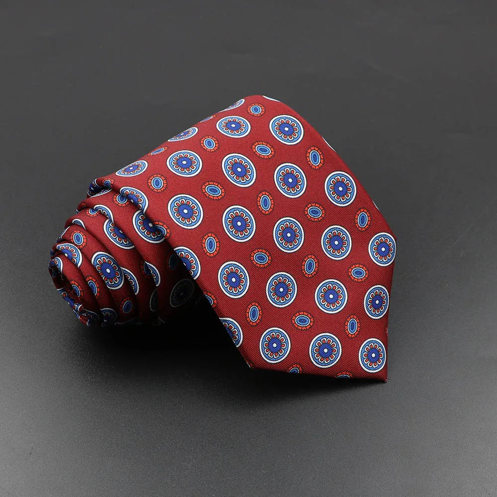 Men's Fashion Silk Tie Soft Novelty Necktie Blue Green Orange Ties