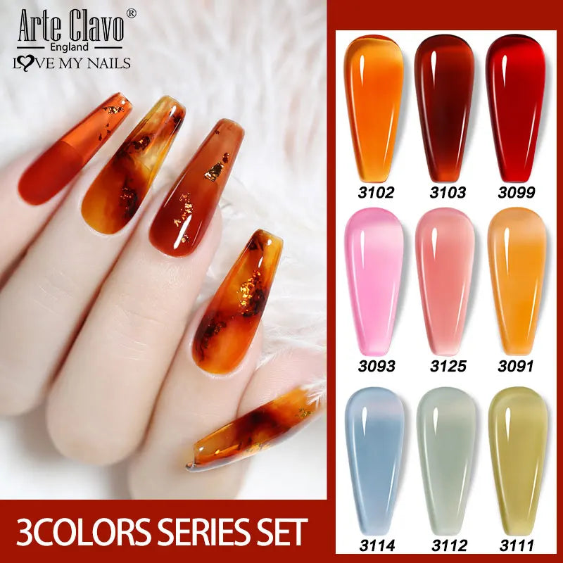 Arte Clavo Gel Nail Polish Art UV LED Manicure Long Lasting Soak Off Qme