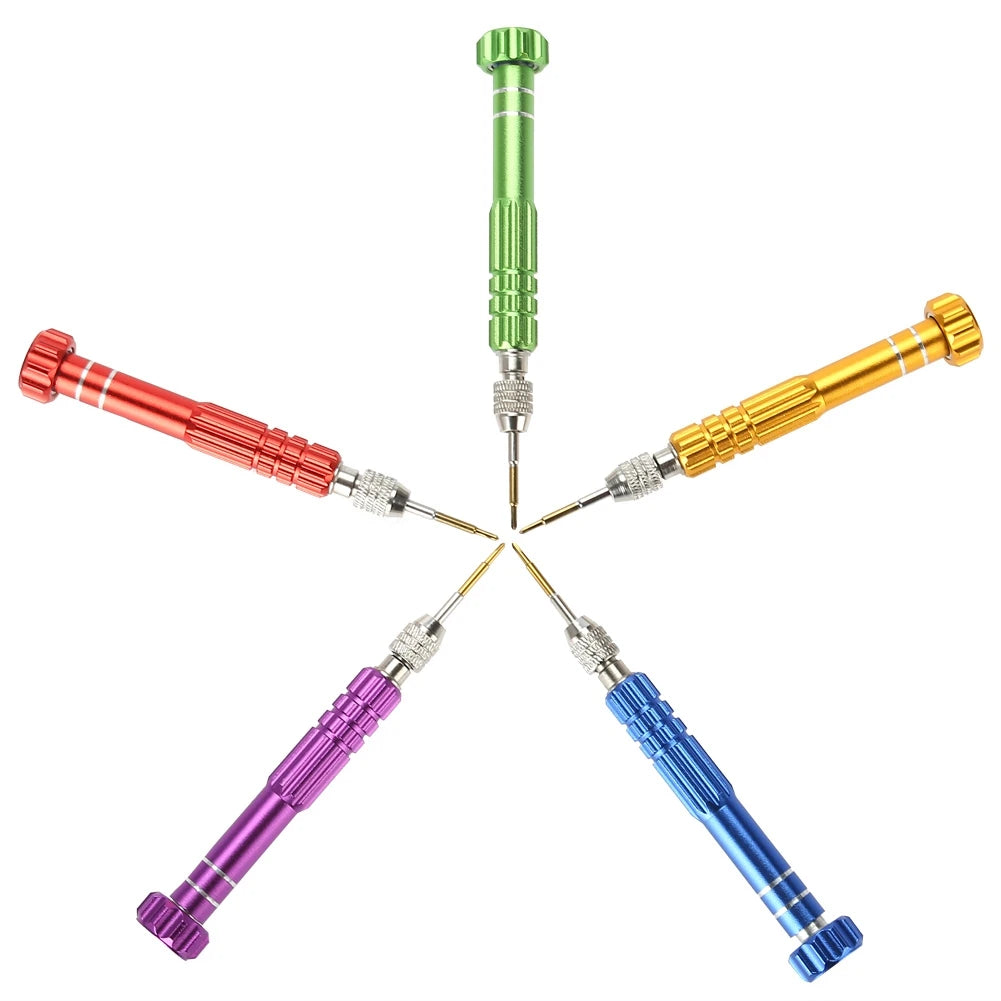 Watch Repair Screwdriver Set Screwdriver Handle With 5 Precision Bits Phone Glasses Watch Repair Tool Kit Repair Screwdriver Qme