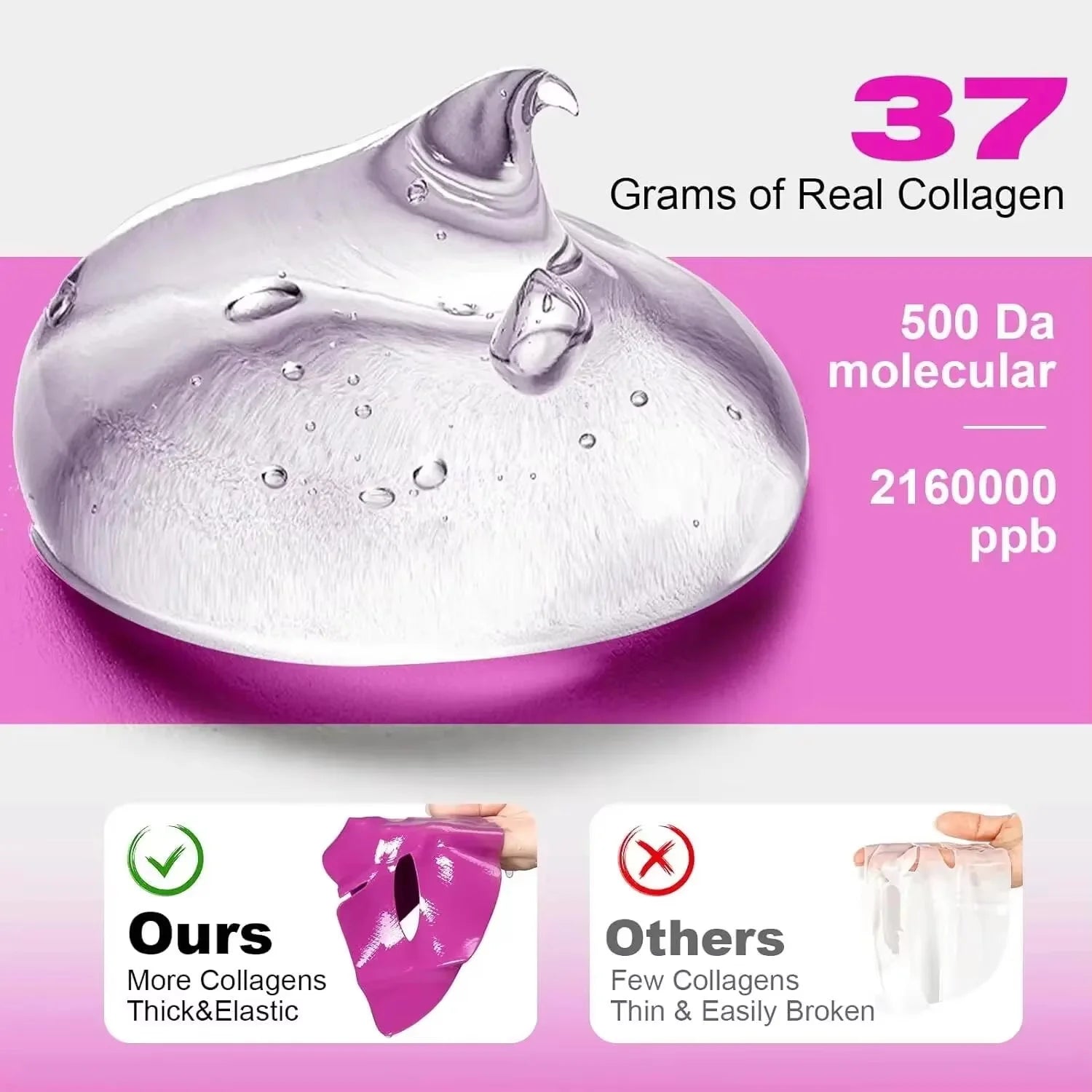 Collagen Faded Wrinkle Facial Mask Lifting Firming Fade Fine Lines Firm Skin Whitening Moisturizing Lifting Skin Care Product Qme
