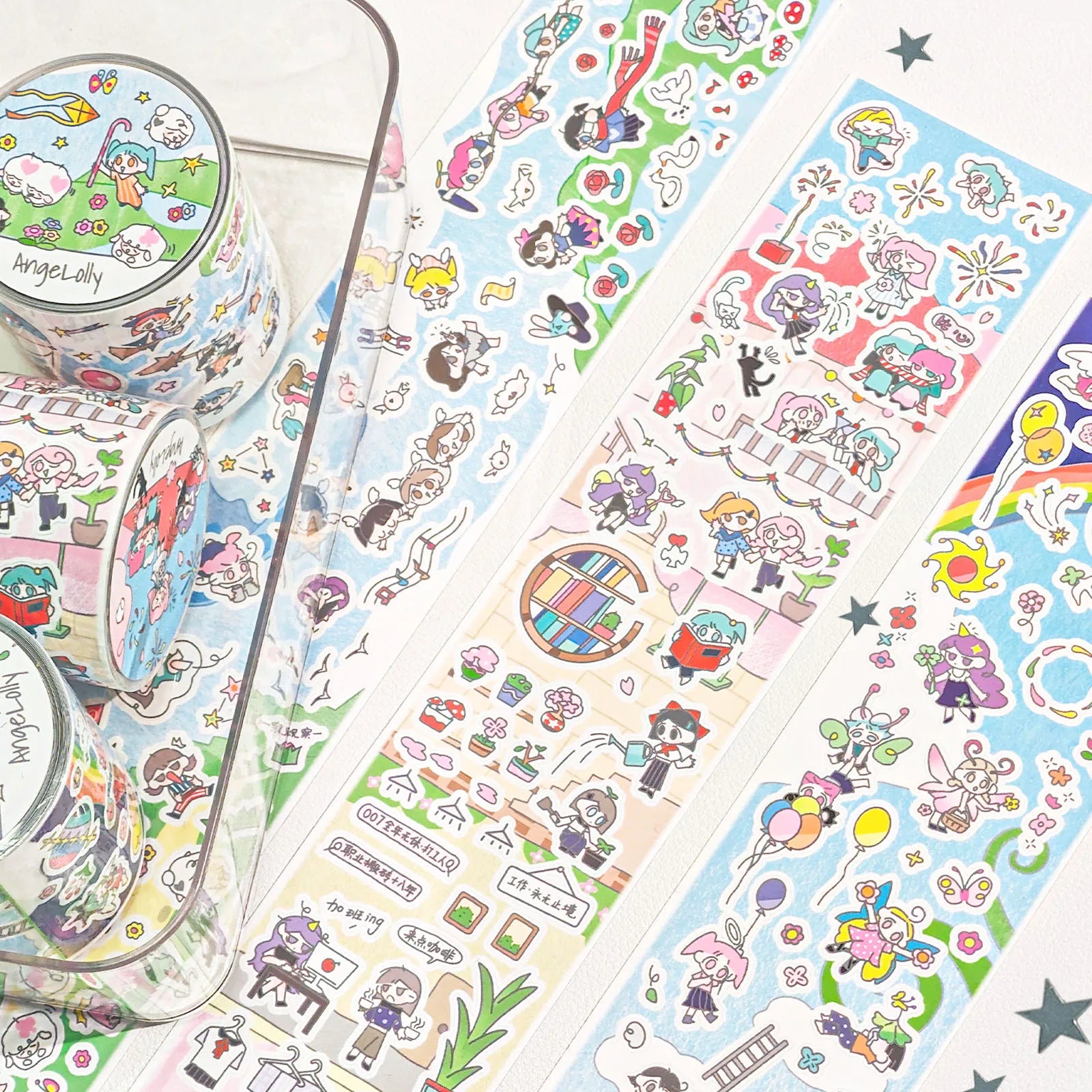 5*320cm Ins Style Cute Y2K Washi Tape Decorative Adhesive Tapes Journal Supplies Washi tape Scrapbooking Stickers Masking Tape Qme