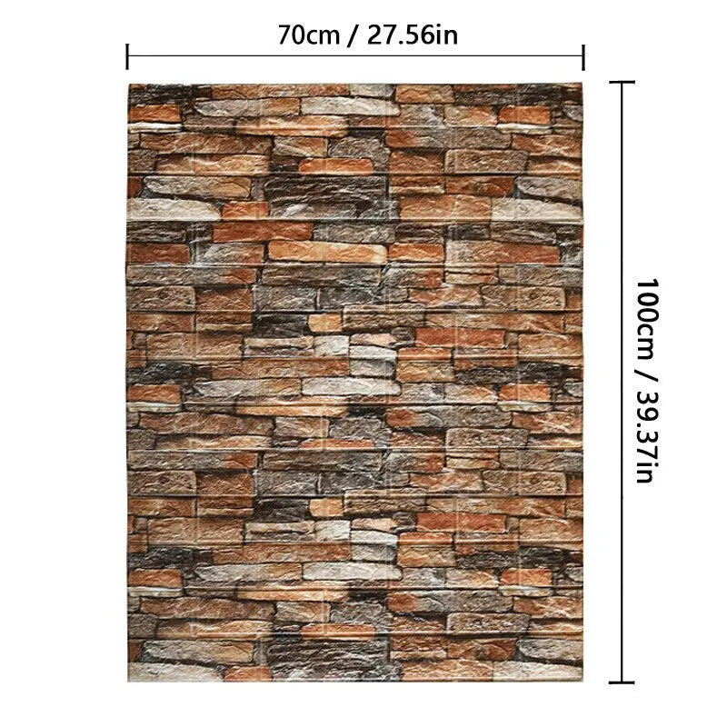 Decorative waterproof and moisture-proof self-adhesive wallpaper retro style home decor bedroom living room background wall Qme D 70cmx1000cm