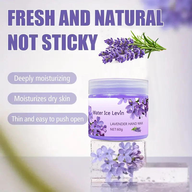 Lavender Moisturizing Hand Wax Mask, Hypoallergenic, for Hands and Feet, Smooths Skin, Gentle Cleansing Hand Mask, Brightens Hand Skin Qme