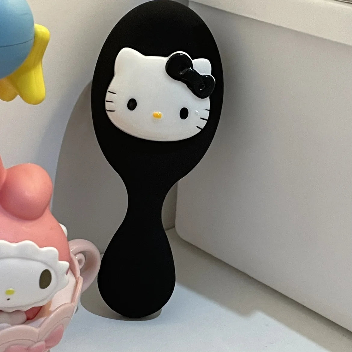Hello Kitty Cute Cartoon Comb Big-Eared Dog Cushioned Pouch Portable Massage Comb—Cute Printed Mini Comb Qme 3