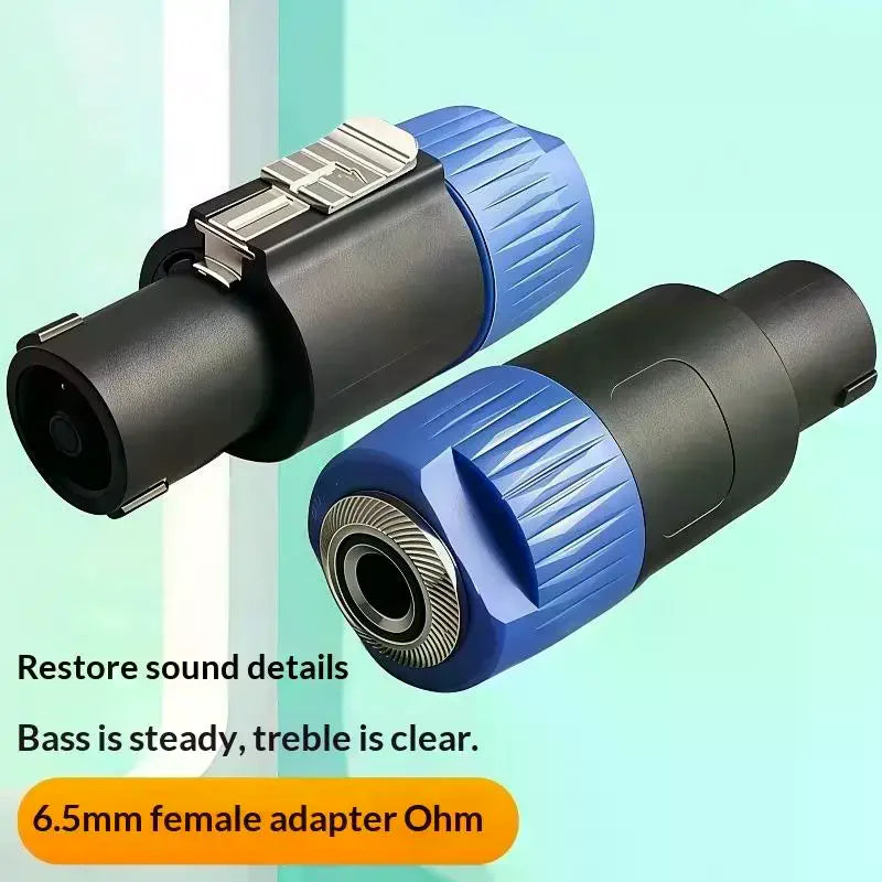 Latch Aviation Connector 4-Pole Audio Speaker Plug Metal Converter Qme