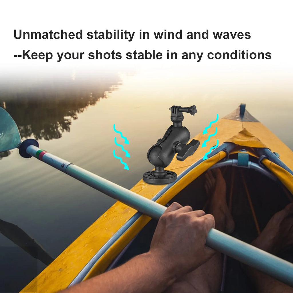 Kayak Camera Mount Kayak Action Camera Mount 360 Degree Adjustable Small Boat Track Cameras Holder Kayak Camera Holder Qme