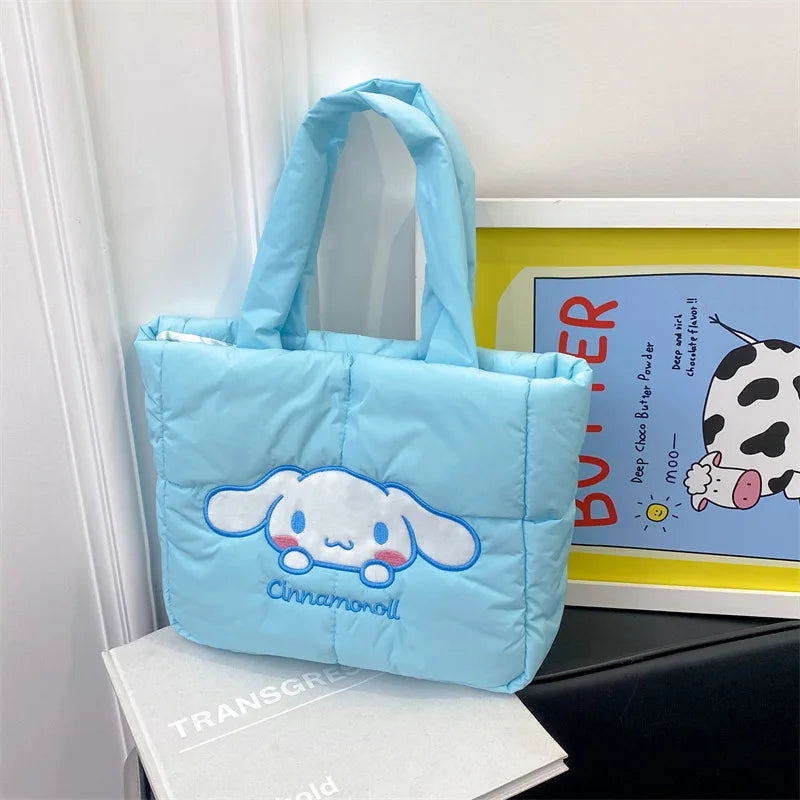 Cute Cartoon Plush Bag Handbag Single Shoulder Crossbody Soft Stuffed Qme Cinnamoroll