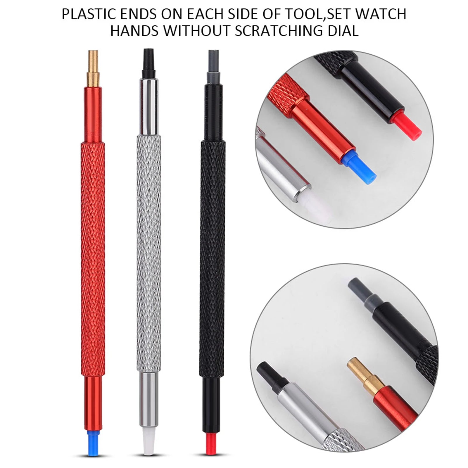 3pcs /lot Watch Hand Pressers Pusher Fitting Set Kit Watchmakers Wristwatch Repair Tool Watch Hand Presser Qme