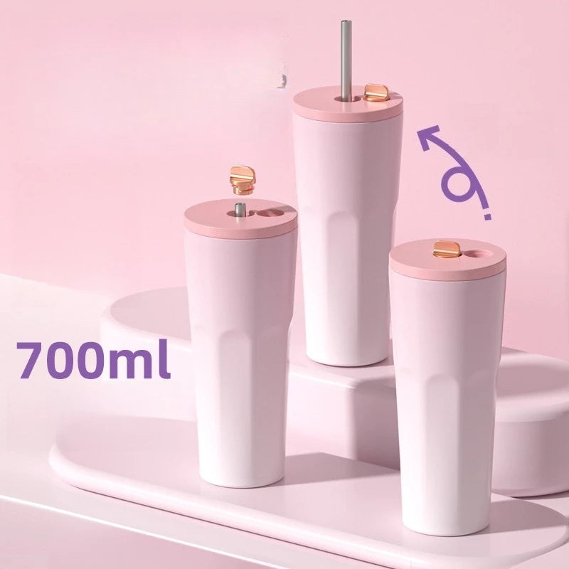 Gradient Automatic Pop-up Straw Coffee Wkij Cup Qme