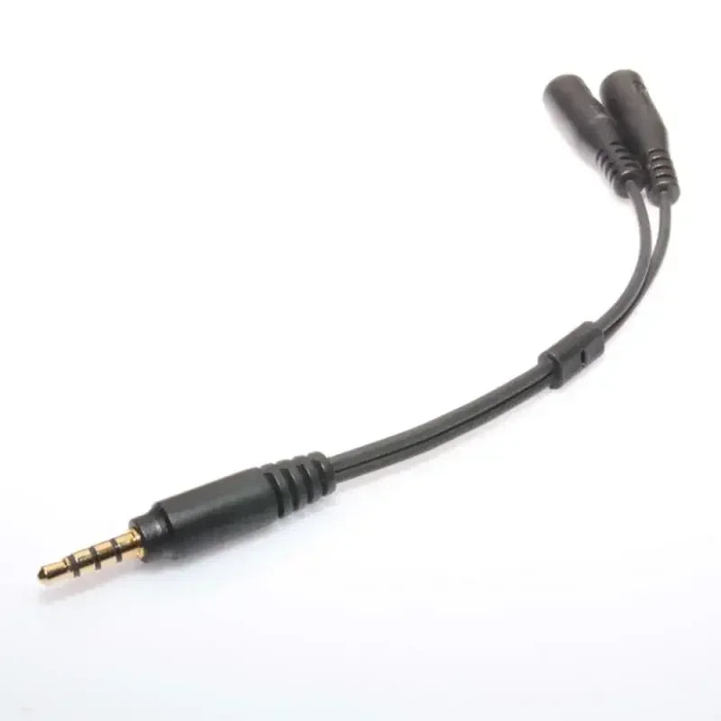 10PCS Y Splitter Cable 3.5 Mm 1 Male To 2 Dual Female Audio Cable for Earphone Headset Headphone MP3 MP4 Stereo Plug Adapter Qme