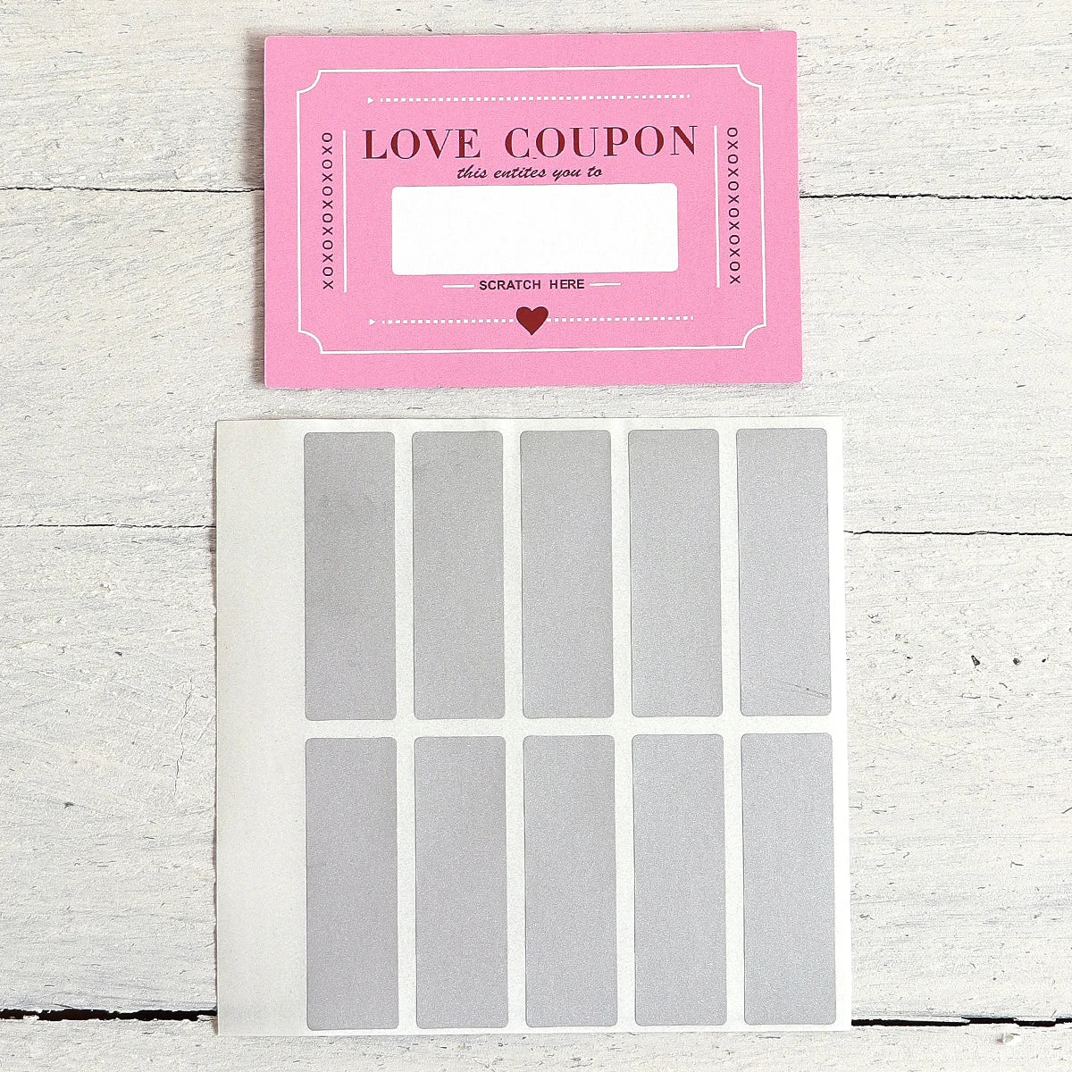 Scratch-Off Love Coupons, 10 Pieces, DIY Valentine's Day Love Coupons, Creative Birthday Gifts for Boyfriends Qme 10pcs-pink