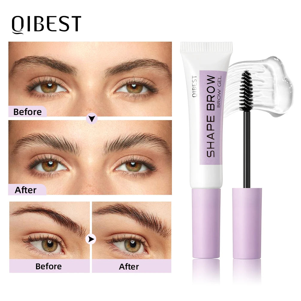 QIBEST Eyebrow Shaping Gel Quick-Drying Long-Lasting Eyebrow Styling Cream Colorless Pomade Soap Brow Sculpt Gel For Eyebrow Qme