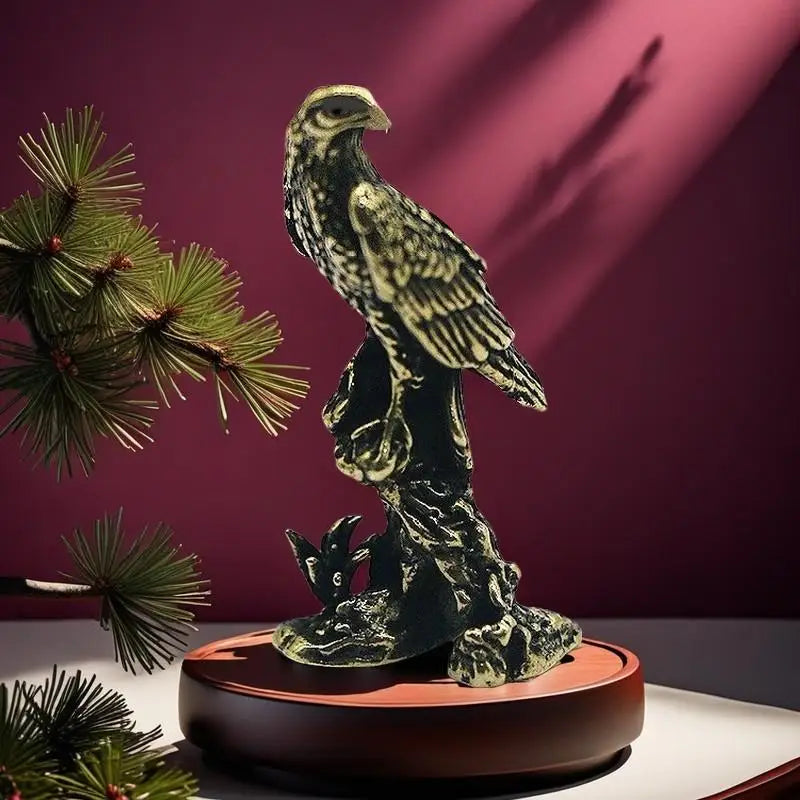 Home Office Desk Animal Decoration Vintage Copper Plated Bird Qme