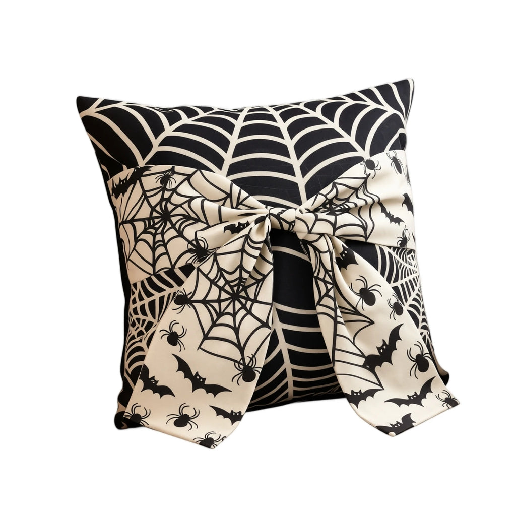 Halloween Gothic Vampire Bat Throw Pillow Cases Decoracion Print Living Room Sofa Cushion Cover Polyester Cozy Pillowcase Qme