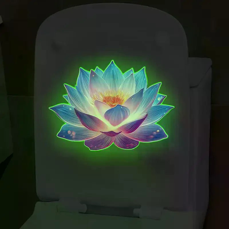 Glow-in-the-dark Toilet Stickers PVC Self-adhesive Removable Wall Qme