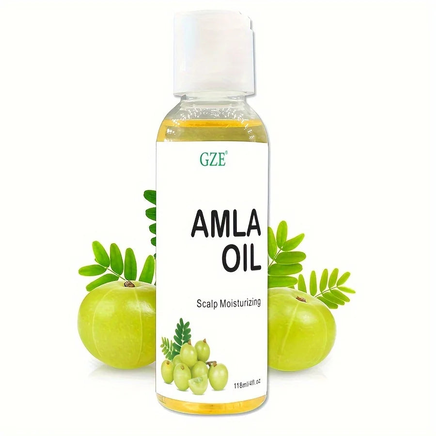 GZE Amla Hair Oil For Healthy Hair Shine and Moisturized Scalp, Indian Hair Oil for Men and Women, Bio Oil for Hair Qme