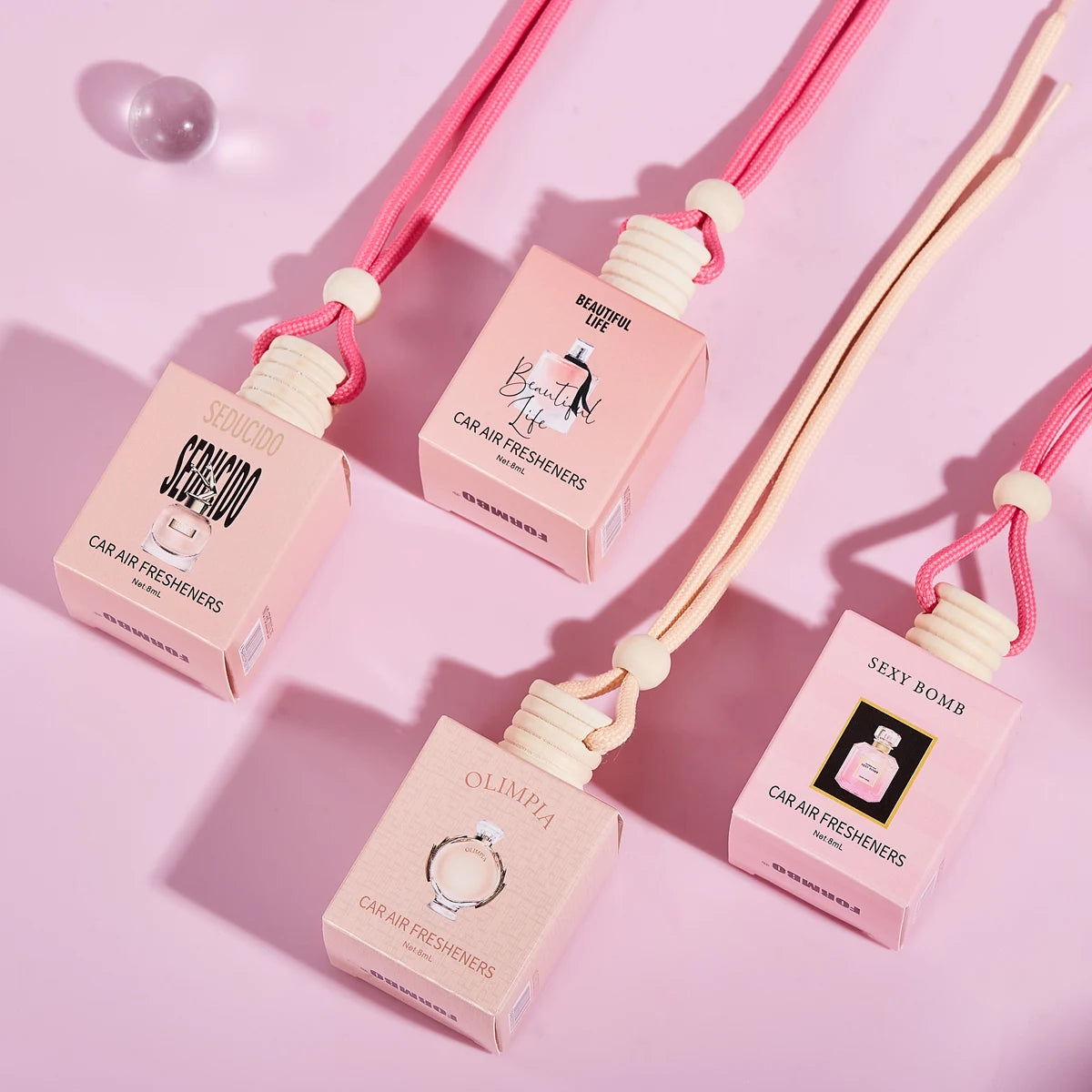 Pink Car Fragrance Interior Accessories Perfume Pendant Supplies Qme