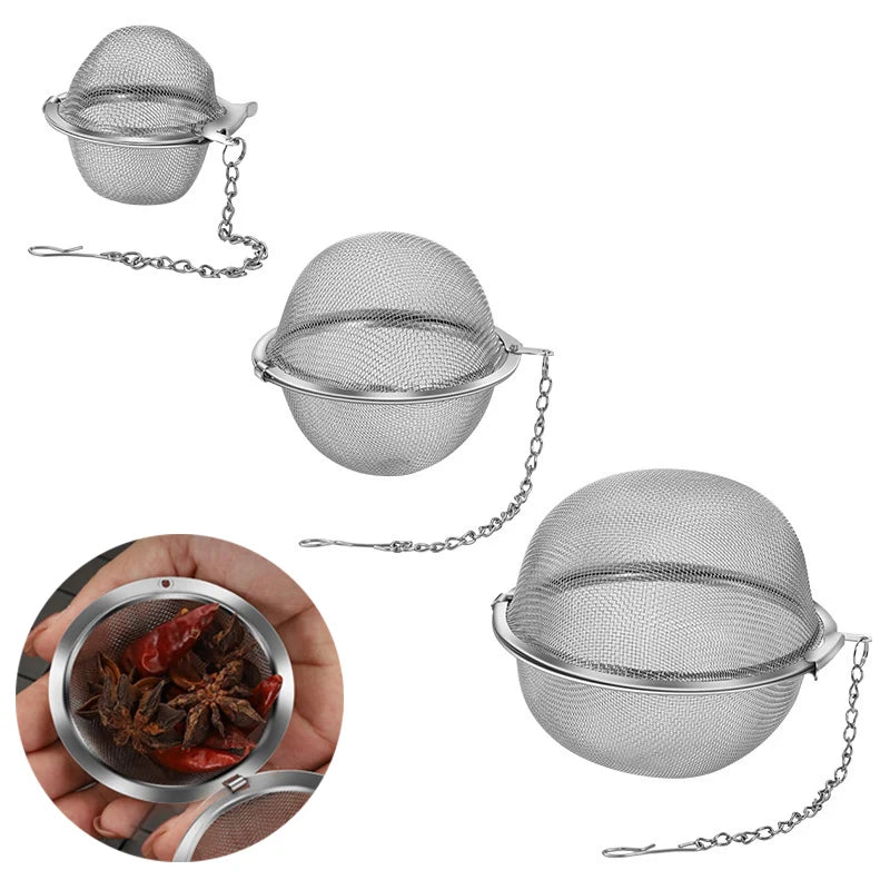 Stainless Tea Infuser Sphere Locking Spice Tea Ball Strainer MeshTea Filter Tool. Qme