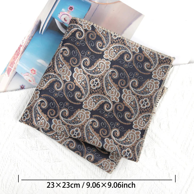 Luxury Tie Set Fashion Jacquard Paisley Necktie Bowtie Male Formal Cravat Cufflinks Gifts for Men Party Wedding Accessories Qme C