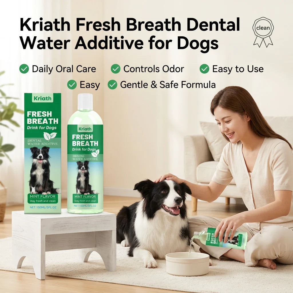 Mint Flavor Pet Mouthwash Removing Plaque Eliminates Bad Breath Freshing Breath Dog Dental Care Wate Pet Oral Hygiene Solution Qme