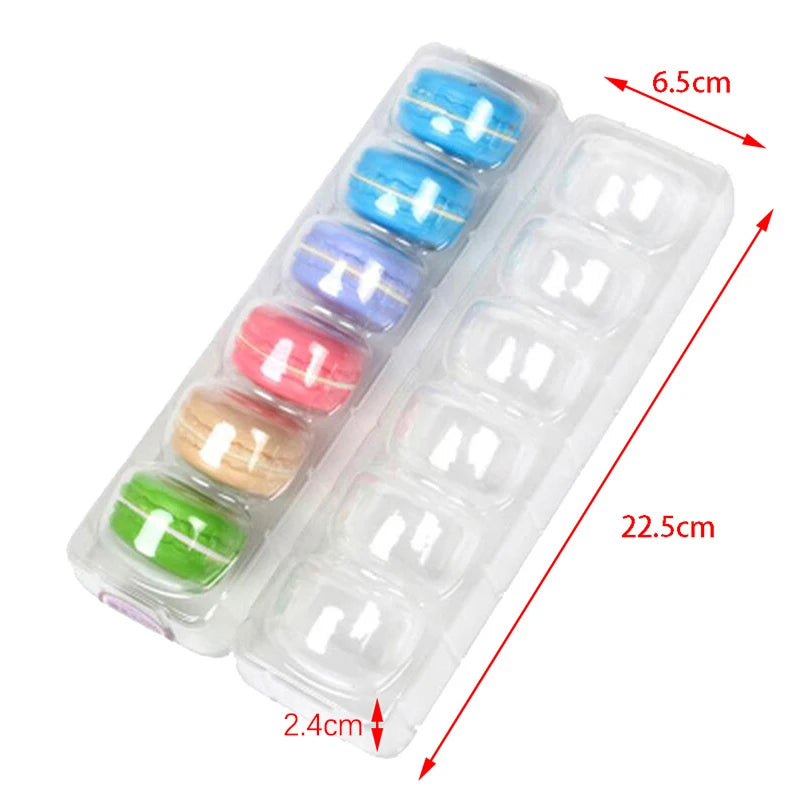 ^5 Macaron Boxes Clear PET Dessert Pastry Packaging Box Birthday Holiday Gift Cake Display Dessert decoration of 6 Macarons Qme 1pc 5pcs