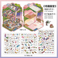 4sheets/bag House Corner Miniature Diorama Stickers Stress Relief for DIY Craft Birthday Gifts Teaching Rewards Qme 2