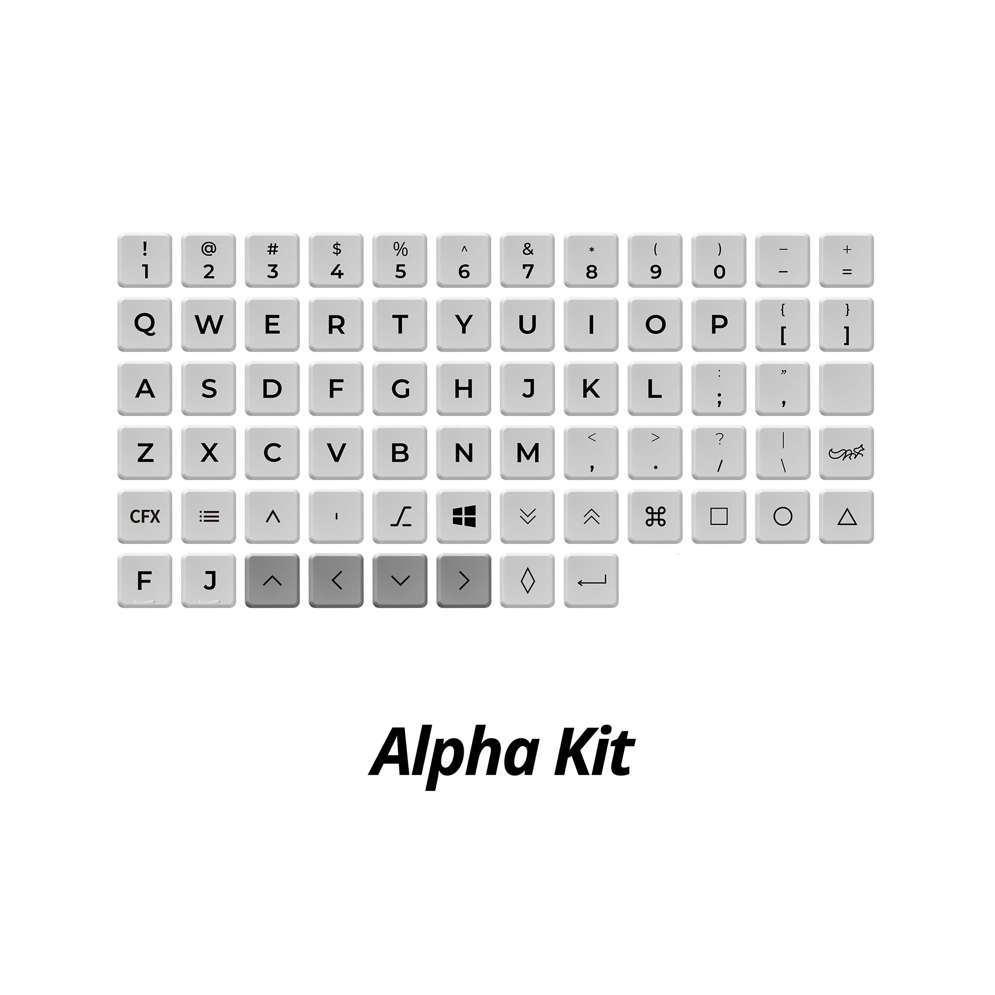 CHOSFOX CFX Low Profile PBT Keycaps for Kailh 1350 Choc Low Profile Switch Mechanical Keyboard Ultra Thin Black Orange Keycaps Qme Grey ALPHA KIT