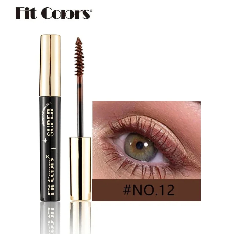 Colored Mascara Makeup 4D Silky Natural Long Eyelashes Mascara Waterproof Long-lasting Extension Thick Lasting Curling Mascara Qme B12