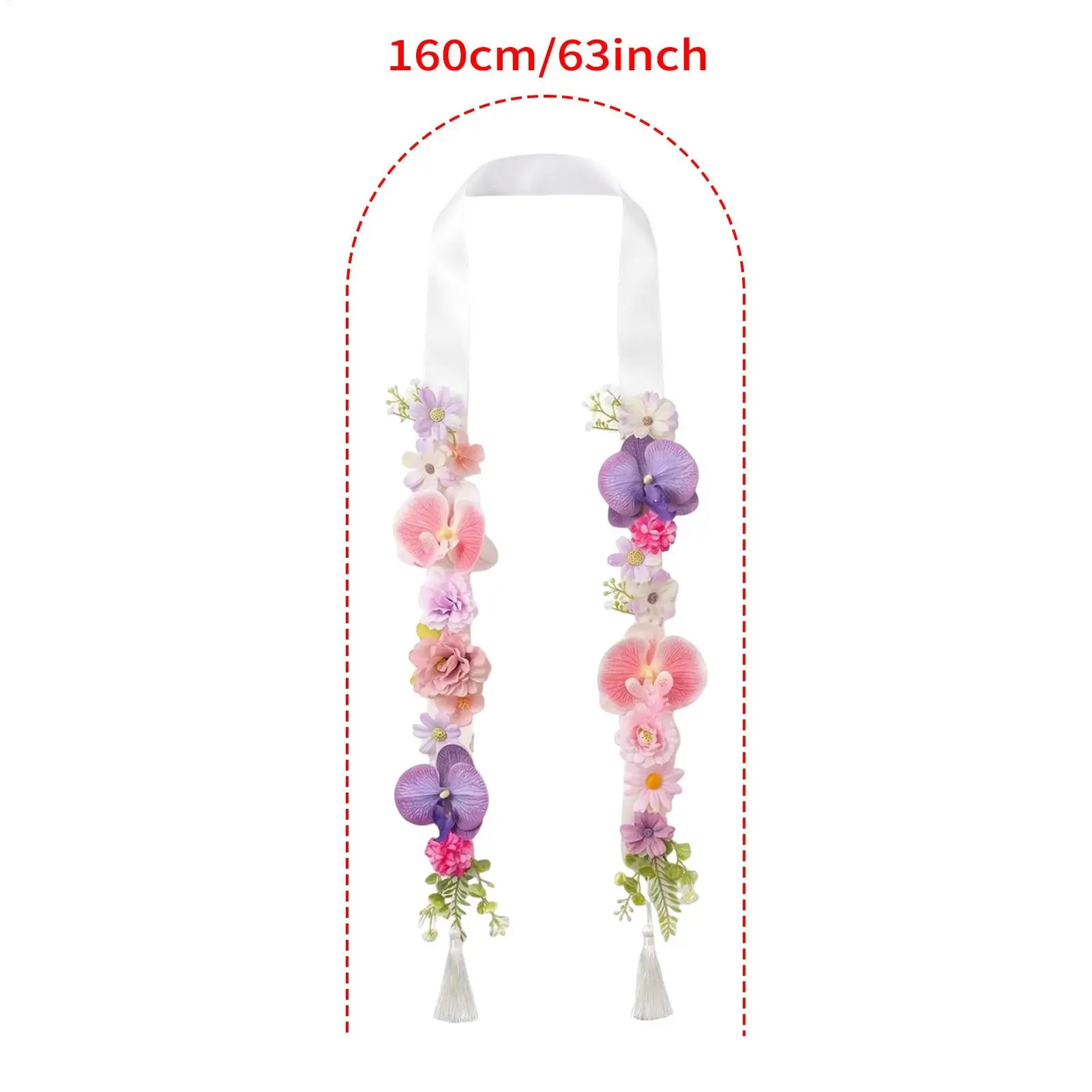 Graduation Flower Lei Artificial Tropical Cute Satin Stole Class 2026 Qme